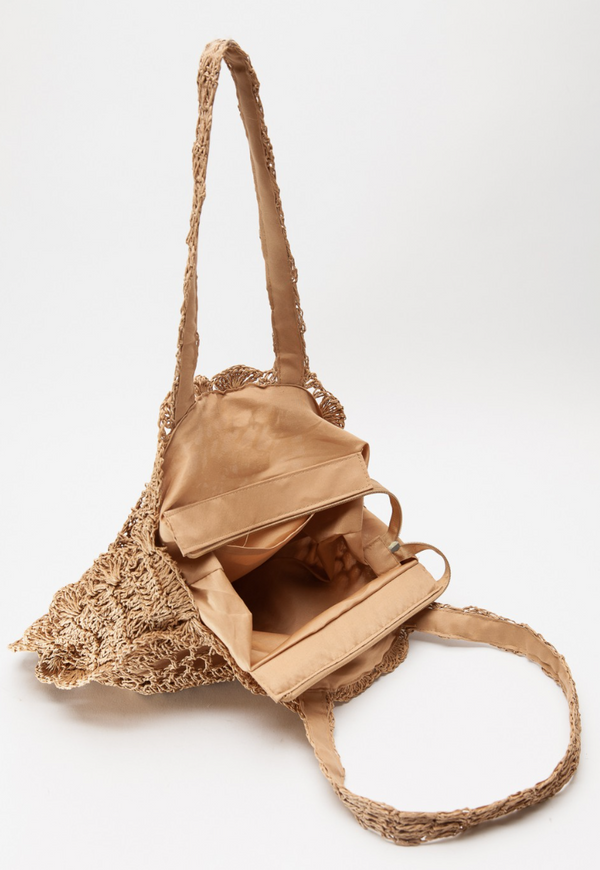 Brunch Time Rattan Summer Boho Bag Ft. Strap