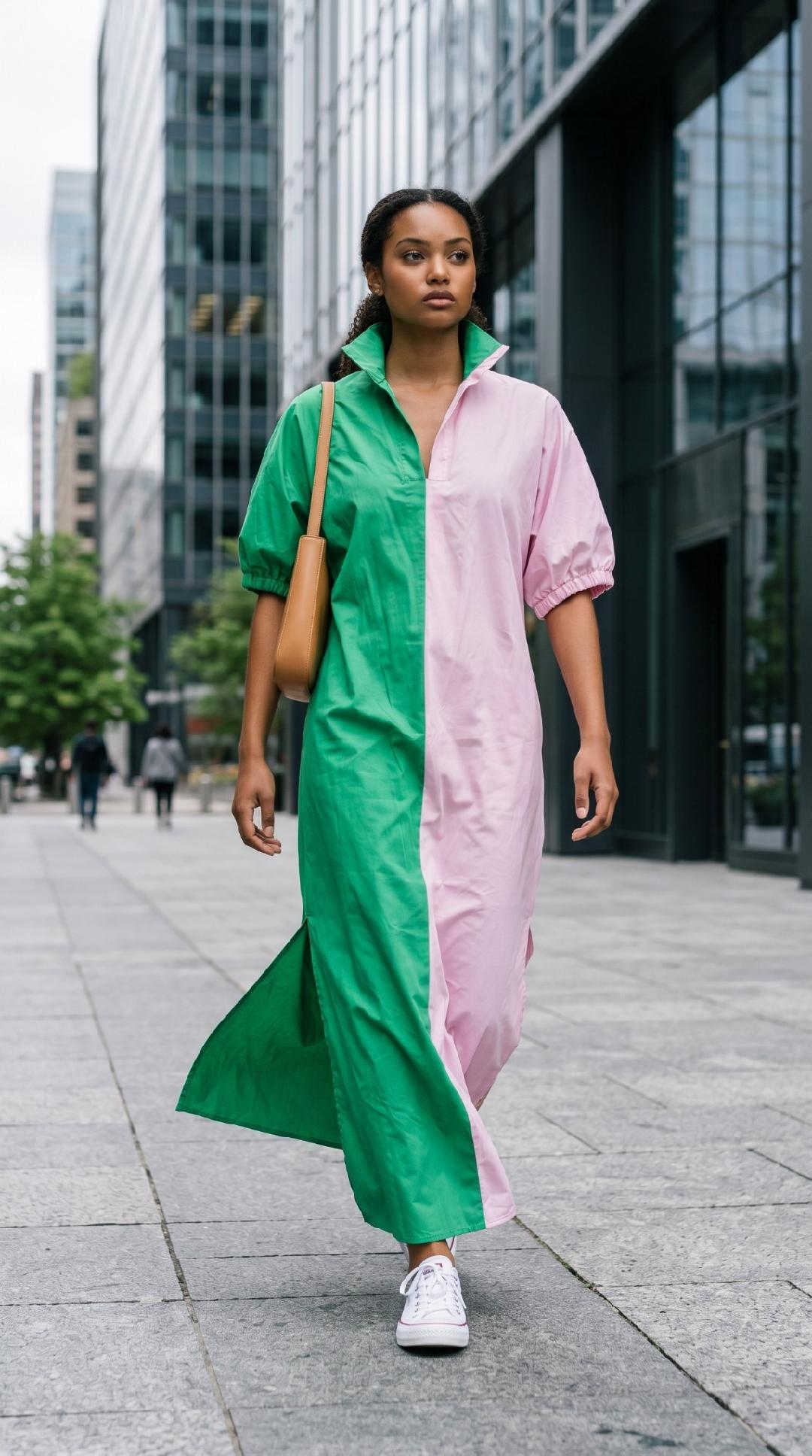 The "Sisterhood" Blakely  Dress In Pink & Green (Exclusive) or Red & White