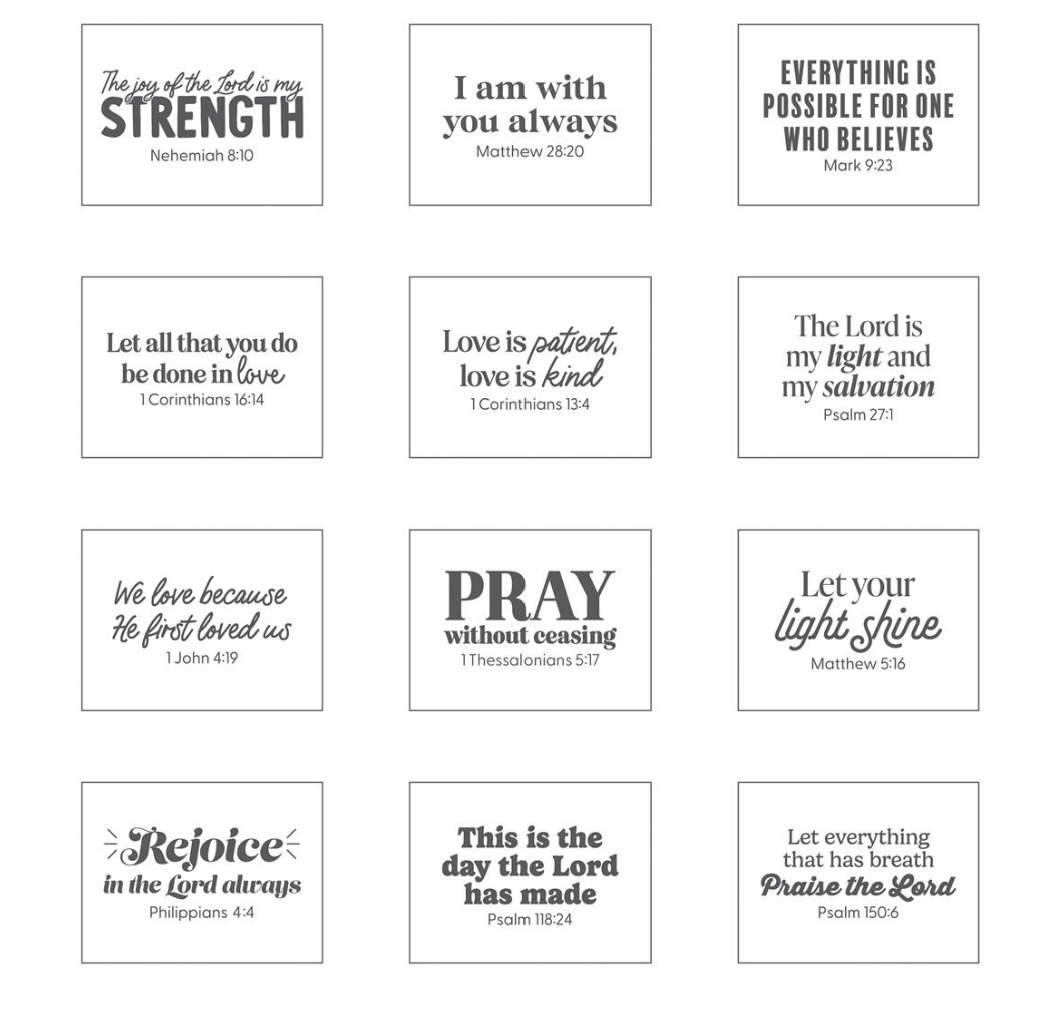 Sweet Grace Statement Jar Bible Verses