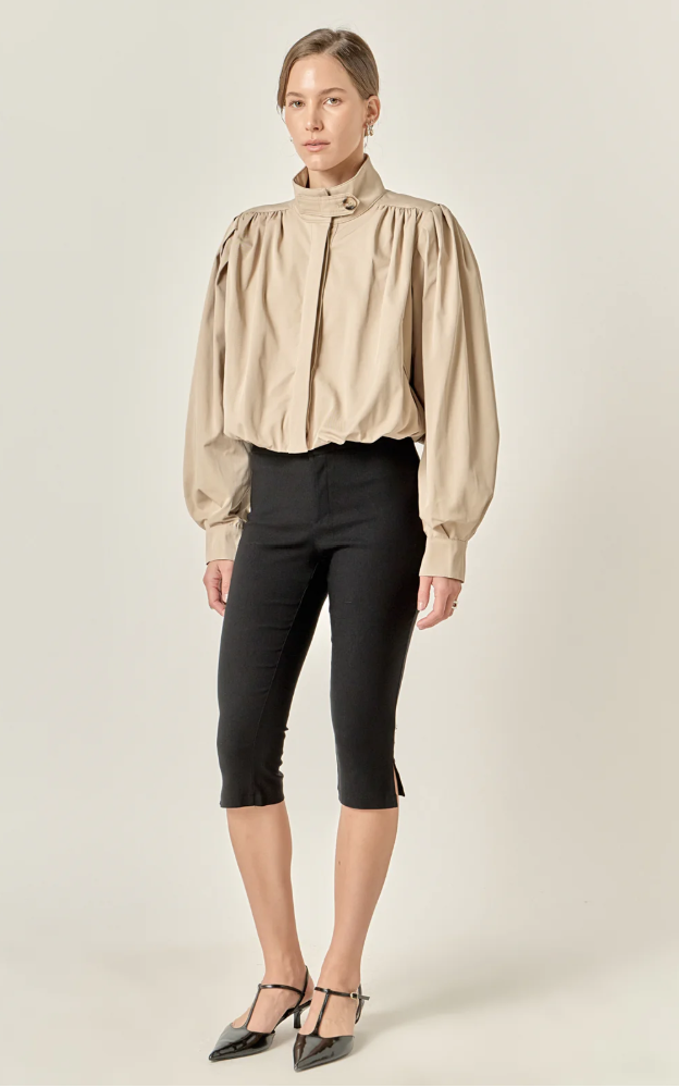 Krissy Shirred Trench Short Coat