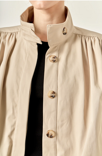 Krissy Shirred Trench Short Coat