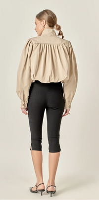 Krissy Shirred Trench Short Coat