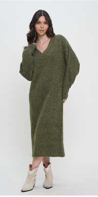 Susie COZY V-NECK MAXI SWEATER DRESS