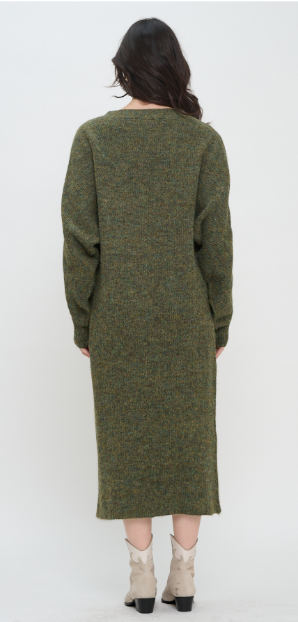 Susie COZY V-NECK MAXI SWEATER DRESS