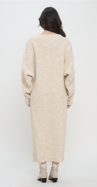 Susie COZY V-NECK MAXI SWEATER DRESS