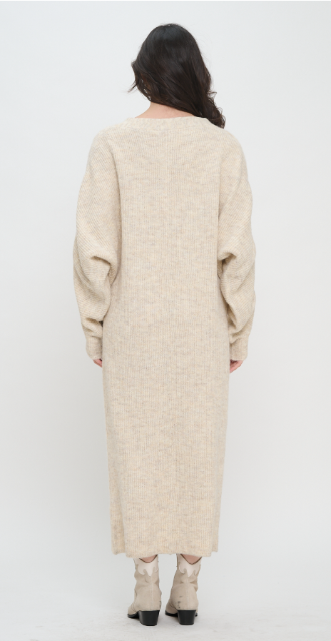 Susie COZY V-NECK MAXI SWEATER DRESS