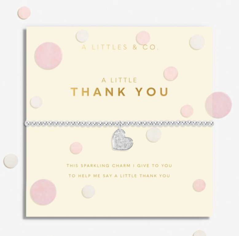 Confetti A Little 'Thank You' Bracelet In Silver Plating