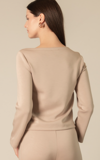 P. CILL Long Sleeve Round Neck Top