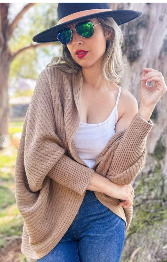 Jill Soft Rib Knitted Shrug Cardigan