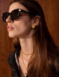 Taya Waterproof Gold Woven Oversized Stud Earrings