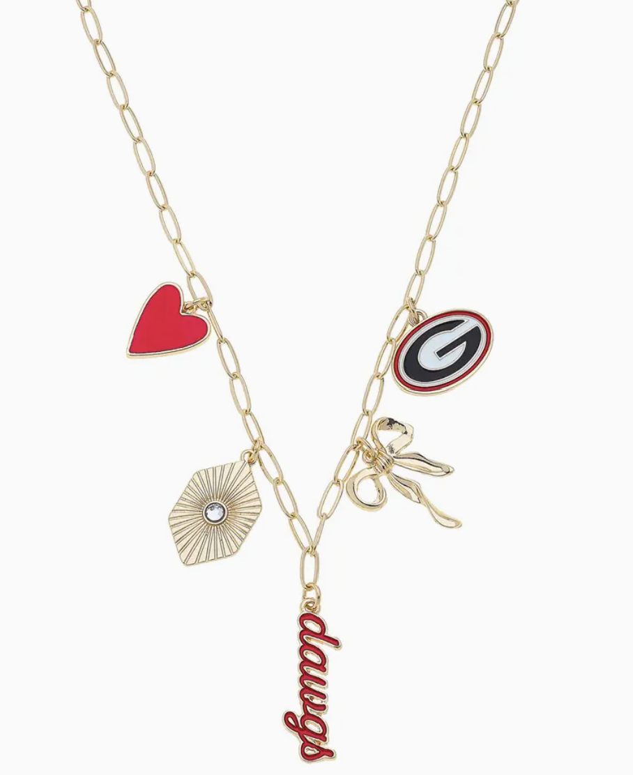 Georgia Bulldogs Paper Clip Charm Collector Necklace