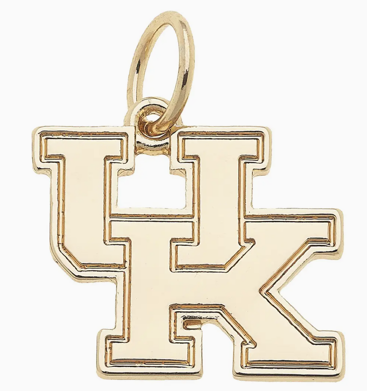 Canvas Style Charm Bar- Kentucky Wildcats Shiny Gold Logo Charm