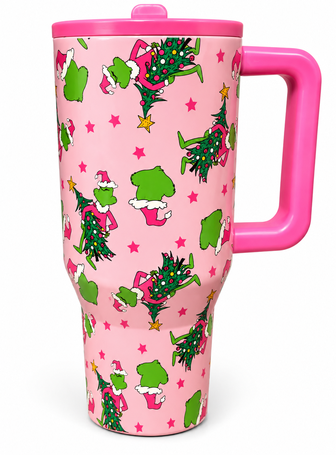 Jane Marie Pink Merry Mischief Christmas 30 oz Tumbler with Handle,  Sweatshirt, or Socks