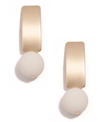 Zenzii Matte Gold Earrings with Various Beads
