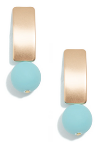 Zenzii Matte Gold Earrings with Various Beads