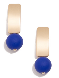 Zenzii Matte Gold Earrings with Various Beads