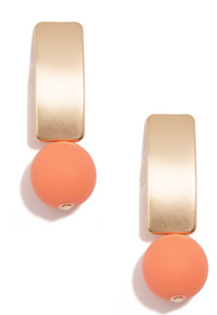 Zenzii Matte Gold Earrings with Various Beads