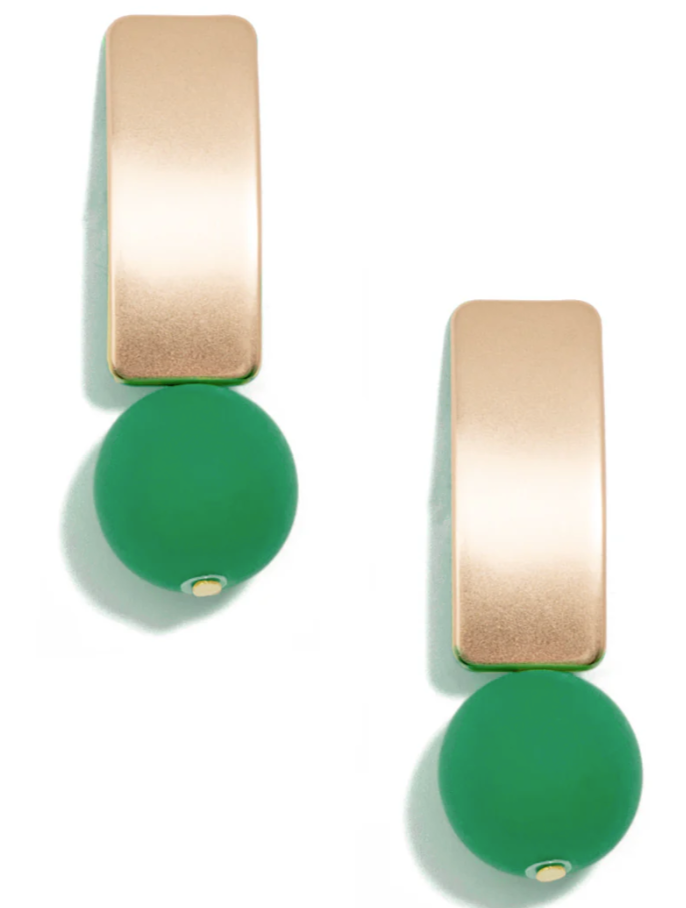 Zenzii Matte Gold Earrings with Various Beads