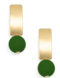 Zenzii Matte Gold Earrings with Various Beads