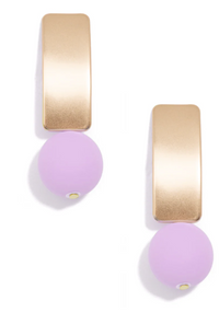 Zenzii Matte Gold Earrings with Various Beads