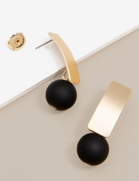 Zenzii Matte Gold Earrings with Various Beads