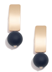 Zenzii Matte Gold Earrings with Various Beads