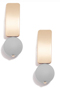 Zenzii Matte Gold Earrings with Various Beads