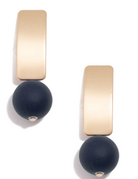 Zenzii Matte Gold Earrings with Various Beads