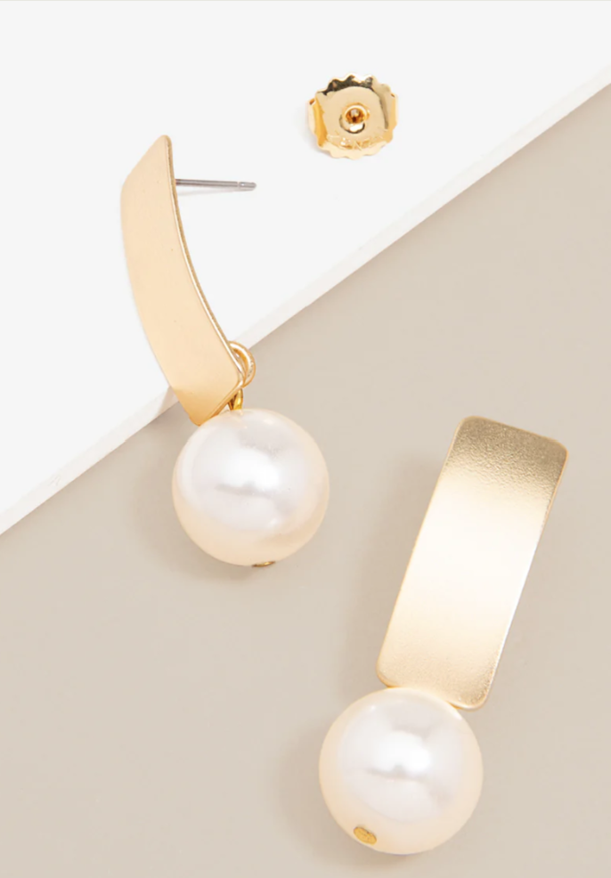 Zenzii Matte Gold Earrings with Various Beads