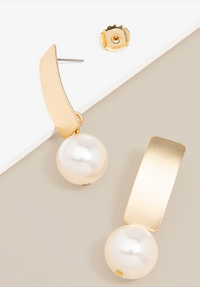 Zenzii Matte Gold Earrings with Various Beads