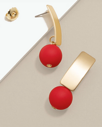 Zenzii Matte Gold Earrings with Various Beads