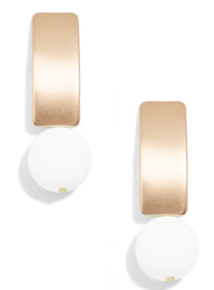 Zenzii Matte Gold Earrings with Various Beads