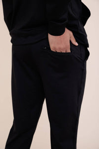 MEN - Melange Joggers: BLACK