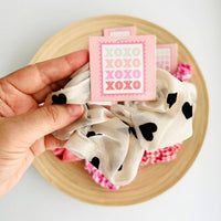 Valentines Scrunchies | Heart Thank You | Valentine Gifts XO