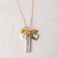 Custom Personalized Square Photo Artwork Logo Charms: Antique Gold / Small