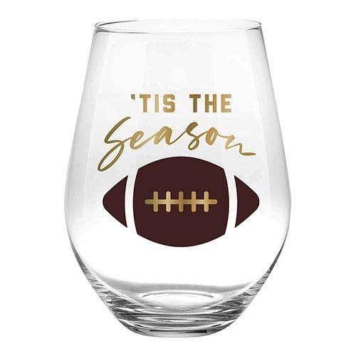 Jumbo Wine Glass - Tis the Season for Football