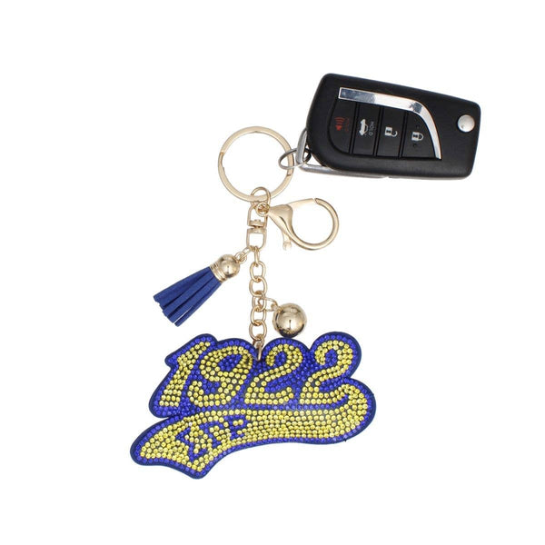 SGRHO Sorority 1922 Padded Keychain Bag Clip 3.75 inches