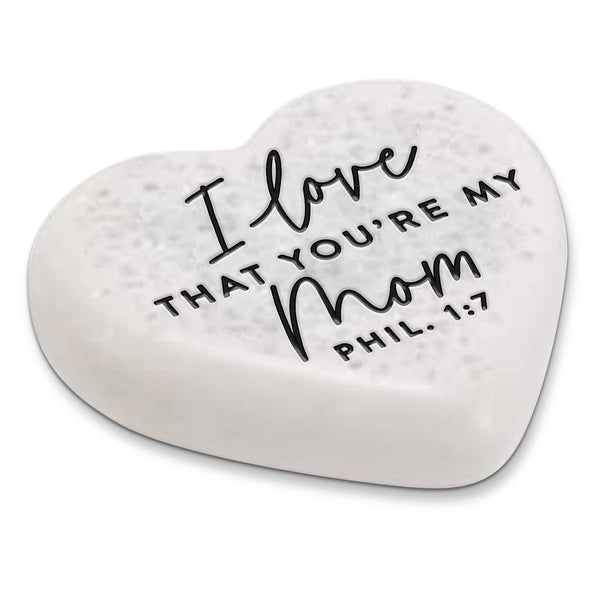 LCP Scripture Stone Love That You Are My Mom - Heart Stone