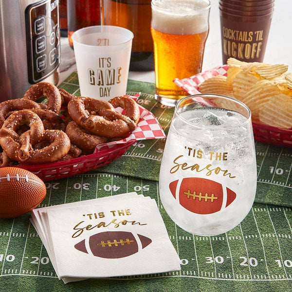 Jumbo Wine Glass - Tis the Season for Football