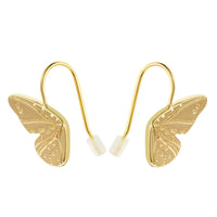 Butterfly Wings Gold Earrings - 11x16mm