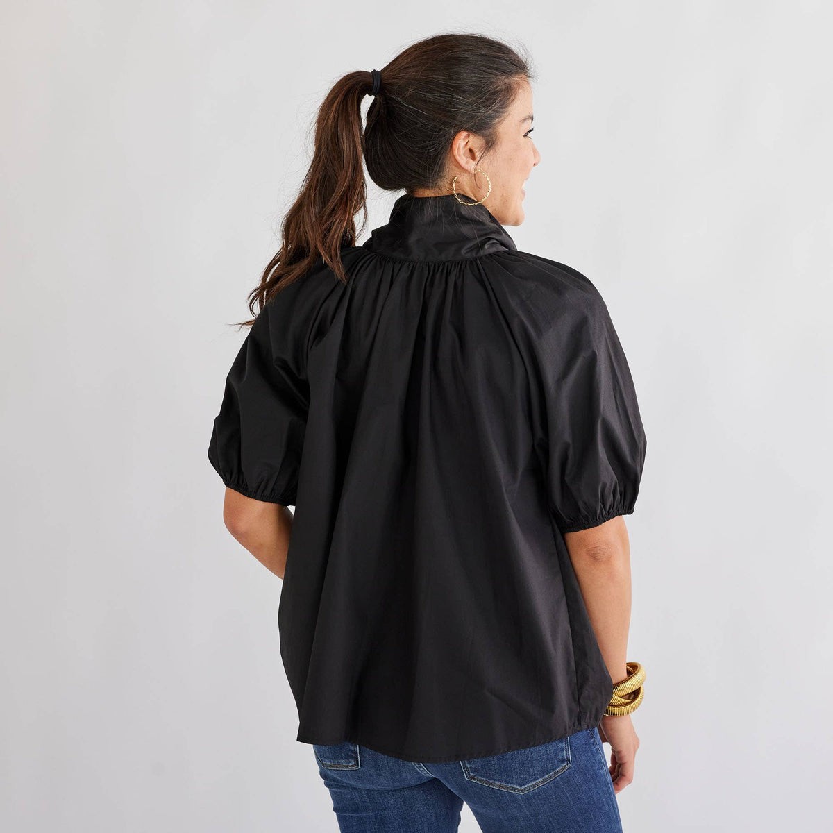 Ryan Bow Top: Black or Khaki