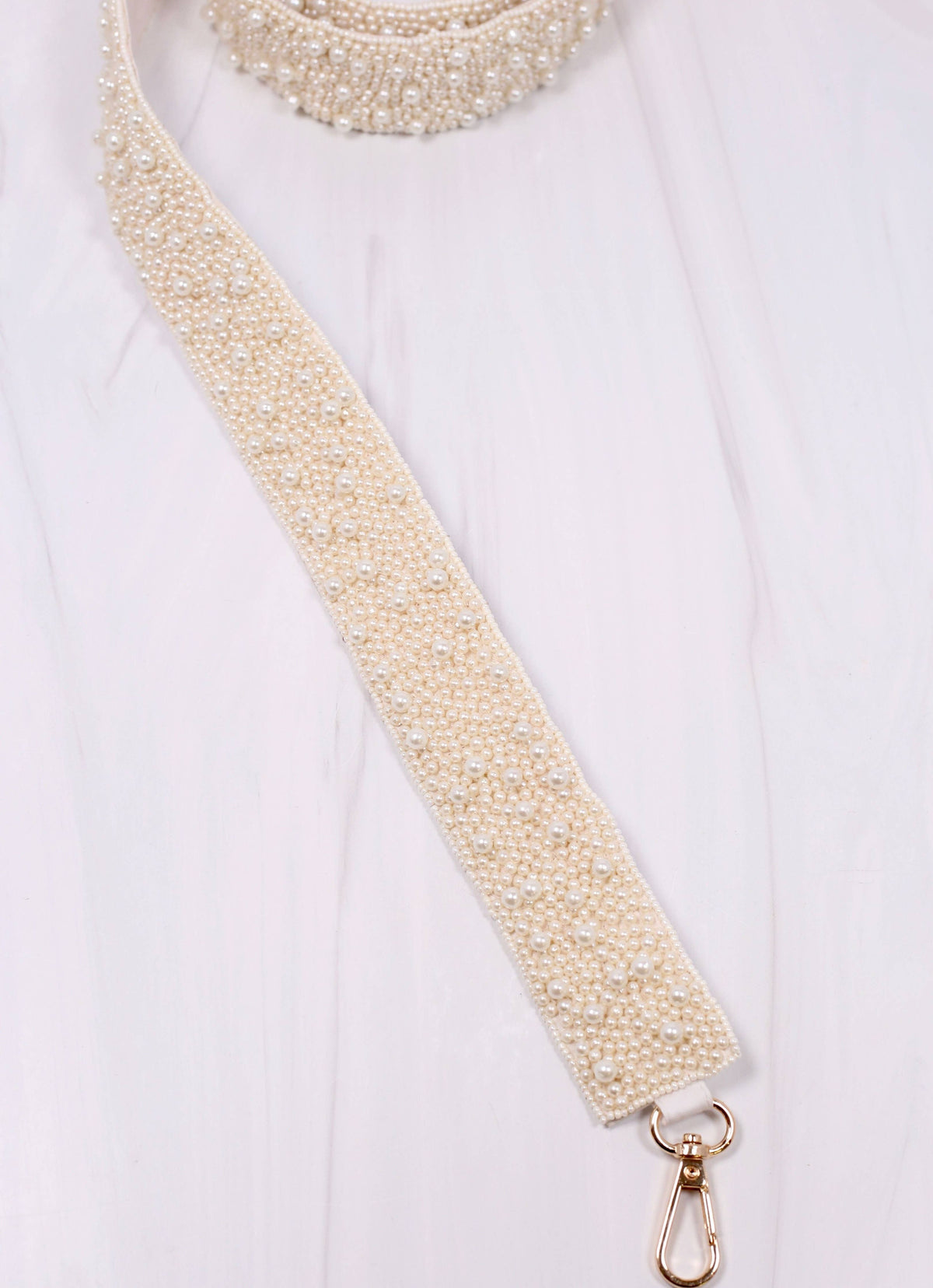 Kayla Pearl Crossbody Strap IVORY