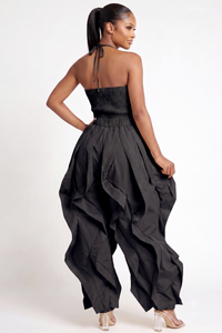 Olivia Draped Bubble Jumpsuit