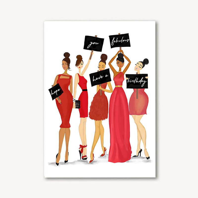 Birthday Signs in Red Greeting Card