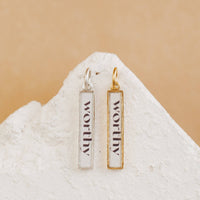 Charm Bar - Worthy Charm Pendant  Antique Gold