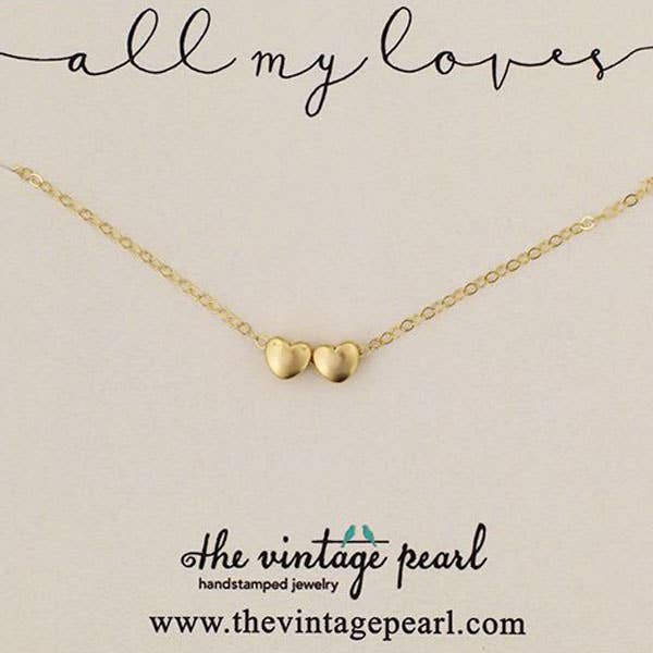 All My Loves Necklace (Gold - 1-6 hearts)