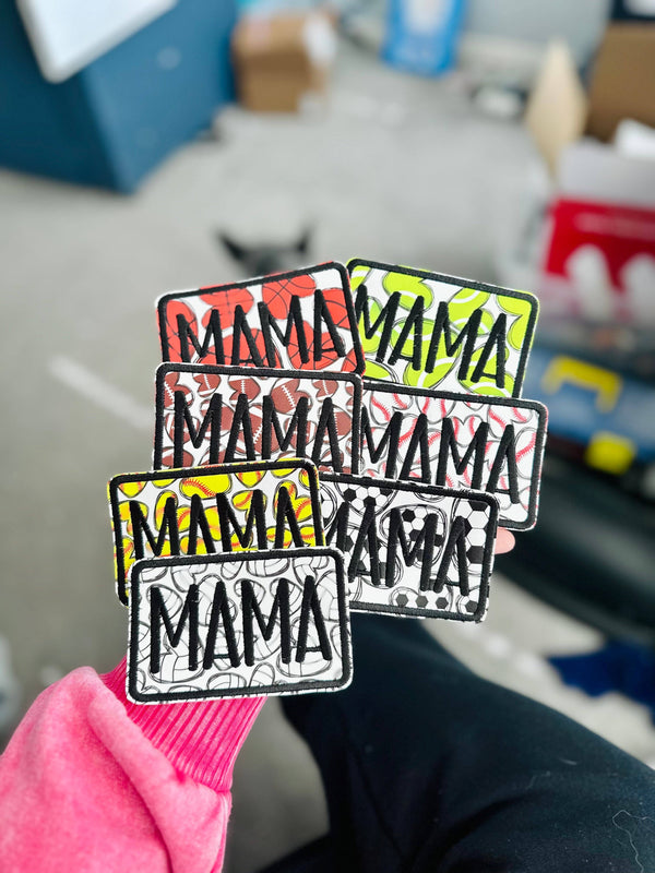 Softball Mama Jumbo 4in iron on Patch