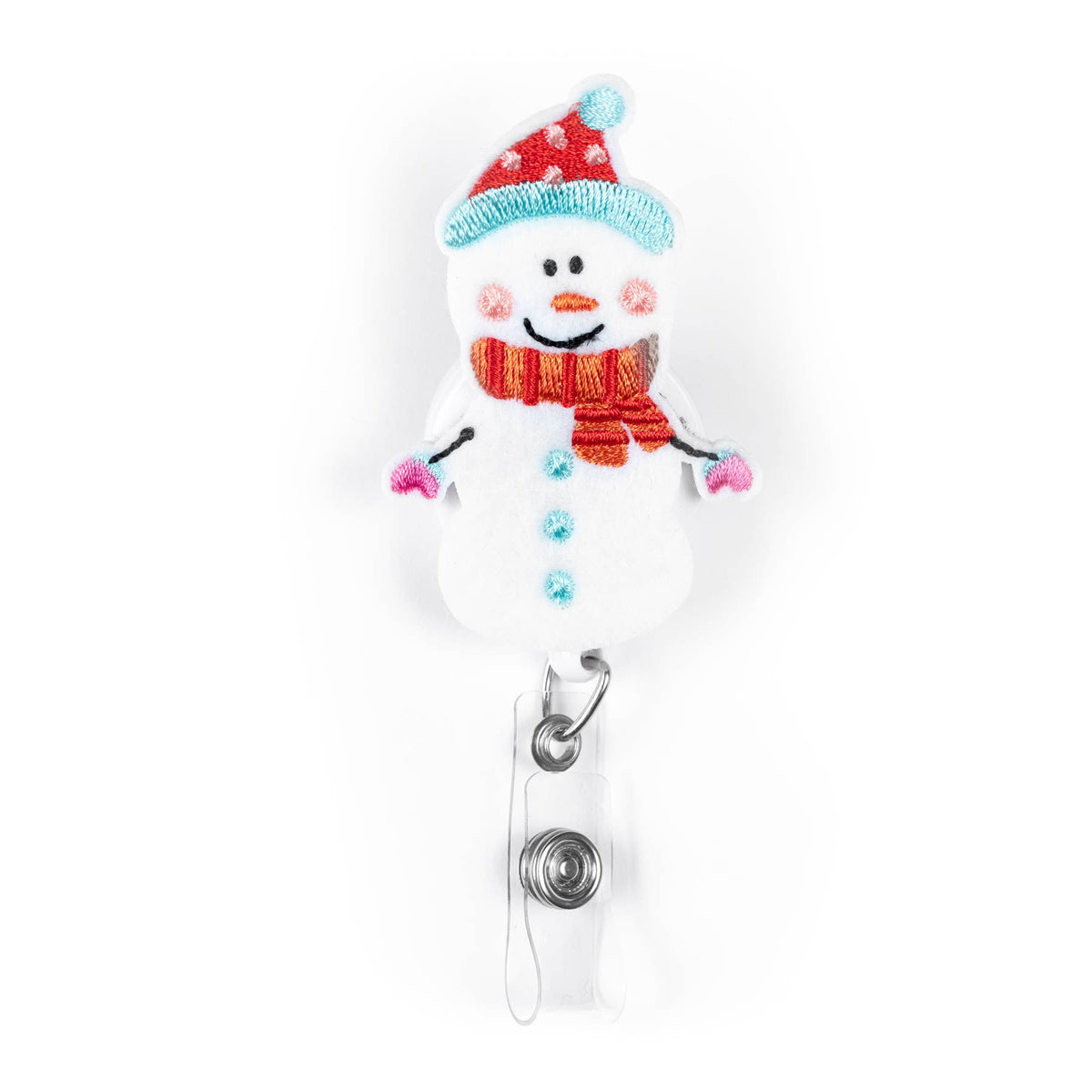 Snowman 360-Degree Rotating Retractable Reel Badge Holder