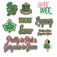 Divine 9 Sorority & Fraternity  Iron on Embroidered Patches: AKA, Delta Sigma Theta, Zeta Phi Beta, Alpha, Kappa, Sigma, Omega
