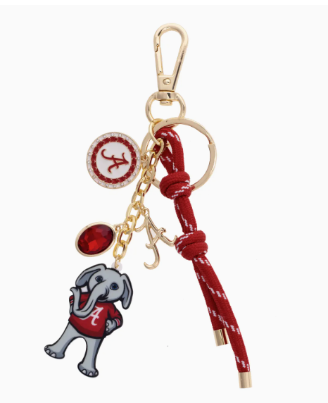 Alabama Crimson Tide Cluster Bag Charm in Crimson